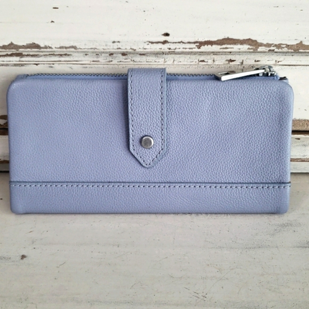Fossil Leather Wallet Blue - Picture 3 of 8